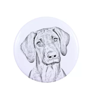 Chien de Rhodésie à crête dorsale, Rhodesian ridgeback - aimant avec un œil de chien, exceptionnellement léger, aimant puissant, produit fabriqué à la main par la marque Art-Dog