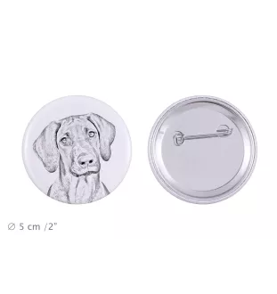 Rhodesian Ridgeback - Anstecknadel mit Ihrem Hund, fügen Sie Ihr eigenes Foto hinzu, Marke Art-Dog