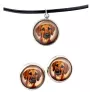 Rhodesian Ridgeback, African Lionhound, African Lion Dog - jewelry with your photo box, set of necklace and earrings, personalized products from the Art-Dog brand