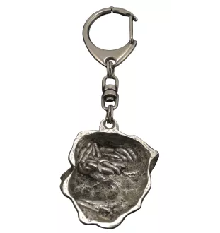 Rottweiler, Bouvier allemand II - Porte-clés argenté avec un chien dans une boîte cadeau, décoration de sac à main, pendentif de sac à dos par la marque Art-Dog