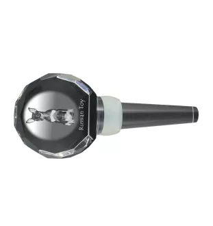 Russischer Toy, Russkiy Toy, Russischer Zwergspaniel - Kristallflaschenverschluss, einzigartiger Weinverschluss mit Foto, personalisiertes Geschenk für Sommelier der Marke Art-Dog