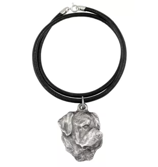 Rottweiler I - Halskette mit Hund, versilberter Anhänger für Hundefans, einzigartiger Schmuck der Marke Art-Dog
