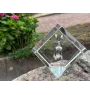 Russian Toy, Russkiy Toy, Russian Terrier, Moscow Toy Terrier - crystal cube with a photo, photo of a horse in crystal, cubic paperweight from Art-Dog brand