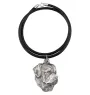 Rottweiler, Rott, Rottie V - Necklace with dog, silver-plated pendant for dog fan, unique jewelry by Art-Dog brand