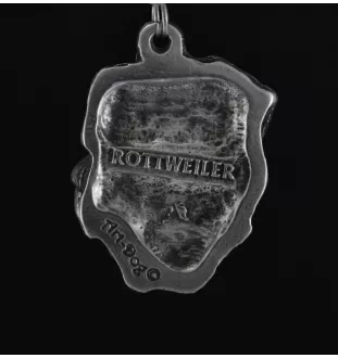 Rottweiler V - Halskette mit Hund, versilberter Anhänger für Hundefans, einzigartiger Schmuck der Marke Art-Dog