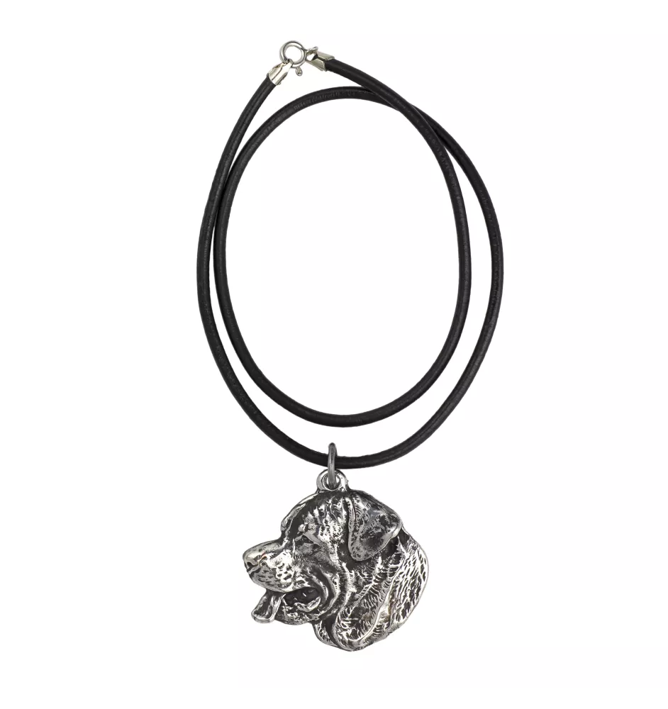 Rottweiler, Rott, Rottie III - Necklace with dog, silver-plated pendant for dog fan, unique jewelry by Art-Dog brand
