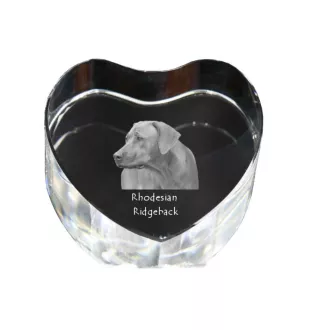 Rhodesian Ridgeback serce kryształowe z psem Art-Dog