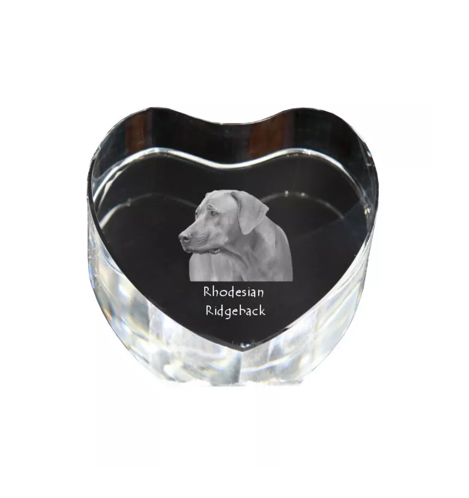 Rhodesian Ridgeback serce kryształowe z psem Art-Dog