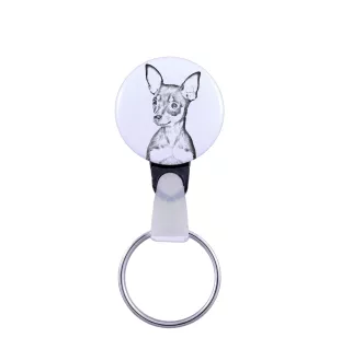 Petit chien russe, Toy Terrier Russe, Toychik, Toy-tchik - porte-clés avec l'image d'un chien, pendentif avec la propre graphique de la marque Art-Dog