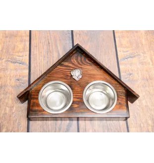 Rhodesian Ridgeback drewniany stojak na miski w ksztalcie budy Art-Dog