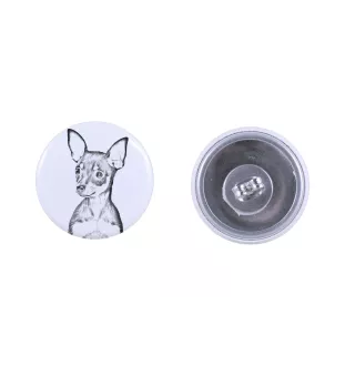Petit chien russe, Toy Terrier Russe, Toychik, Toy-tchik - boucles d'oreilles uniques avec un chien, votre animal de compagnie sur un porte-clés, marque propre Art-Dog