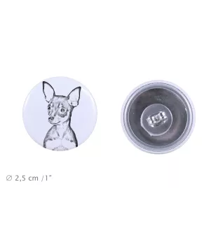 Petit chien russe, Toy Terrier Russe, Toychik, Toy-tchik - boucles d'oreilles uniques avec un chien, votre animal de compagnie sur un porte-clés, marque propre Art-Dog
