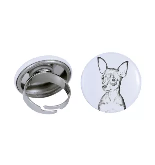 Petit chien russe, Toy Terrier Russe, Toychik, Toy-tchik - bijoux pour femmes avec l'image d'un chien, produit fait à la main, possibilité d'ajouter sa propre photo, marque Art-Dog