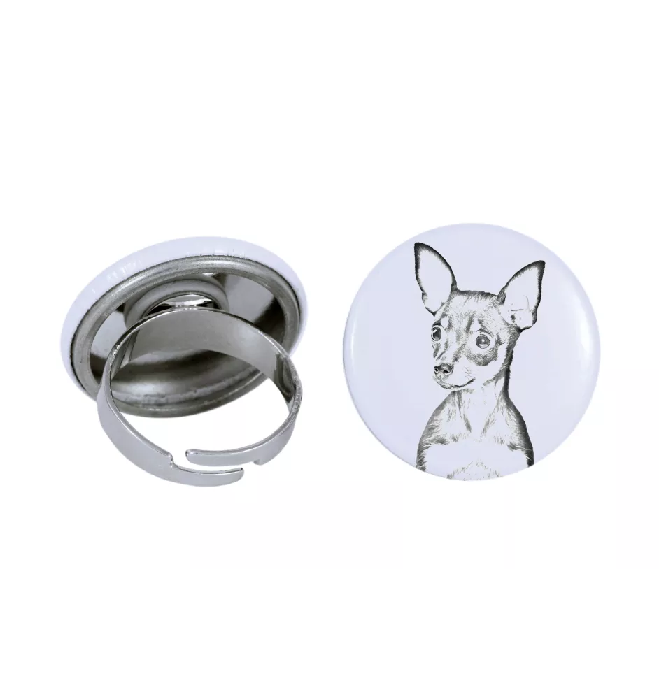 Petit chien russe, Toy Terrier Russe, Toychik, Toy-tchik - bijoux pour femmes avec l'image d'un chien, produit fait à la main, possibilité d'ajouter sa propre photo, marque Art-Dog