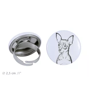 Petit chien russe, Toy Terrier Russe, Toychik, Toy-tchik - bijoux pour femmes avec l'image d'un chien, produit fait à la main, possibilité d'ajouter sa propre photo, marque Art-Dog
