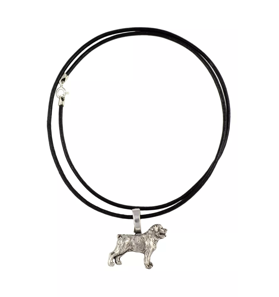 Rottweiler, Bouvier allemand - Collier pour chien, pendentif plaqué argent pour l'amoureux des chiens, bijoux subtils par Art-Dog