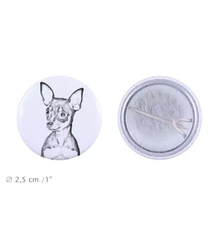 Russian Toy, Russkiy Toy, Russian Terrier, Moscow Toy Terrier - pin with your dog, add your own photo, Art-Dog brand