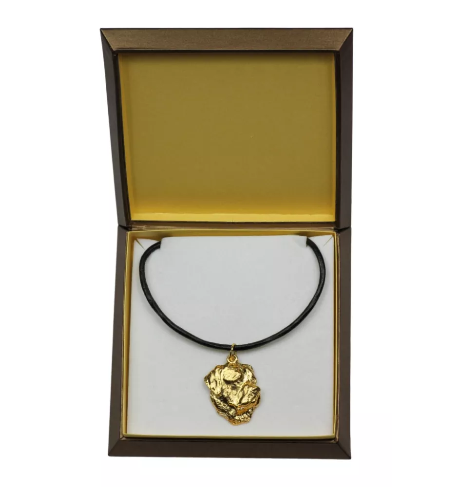 Rottweiler, Rott, Rottie I - Dog necklace in gift box, gold-plated pendant for dog fan, striking jewellery by Art-Dog