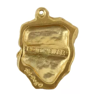 Rottweiler, Rott, Rottie I - Dog necklace in gift box, gold-plated pendant for dog fan, striking jewellery by Art-Dog