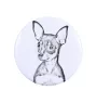Petit chien russe, Toy Terrier Russe, Toychik, Toy-tchik - badge avec votre chien, ajoutez votre propre photo, marque Art-Dog