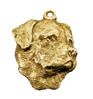 Rottweiler, Bouvier allemand II - Collier de chien dans une boîte cadeau, pendentif plaqué or pour les fans de chiens, bijoux remarquables par Art-Dog