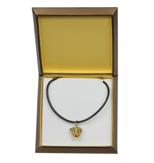 Rottweiler - Hundehalsband in Geschenkbox, vergoldeter Anhänger für Hundefans, auffälliger Schmuck von Art-Dog