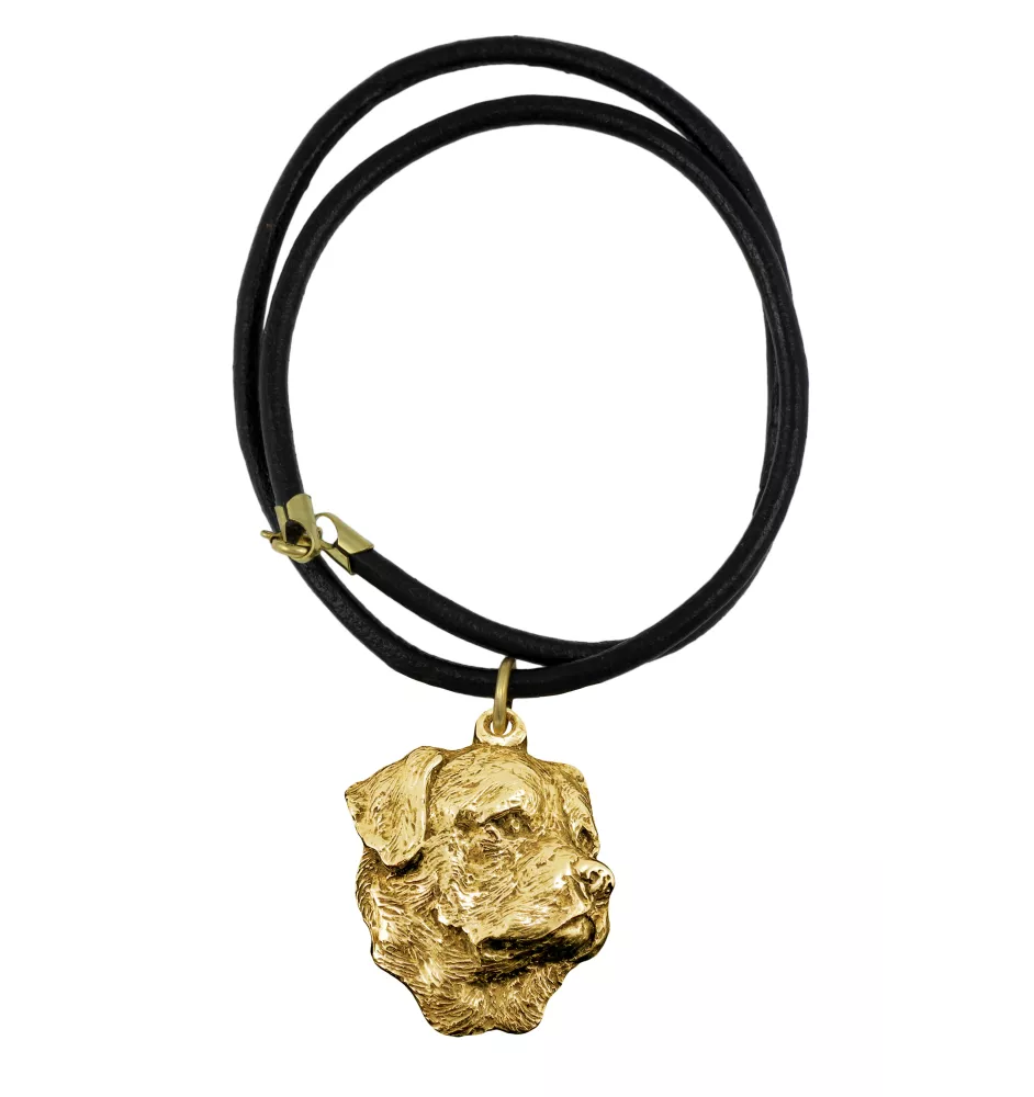 Rottweiler, Bouvier allemand II - Collier pour chien, pendentif plaqué or pour fan de chien, bijoux uniques de la marque Art-Dog
