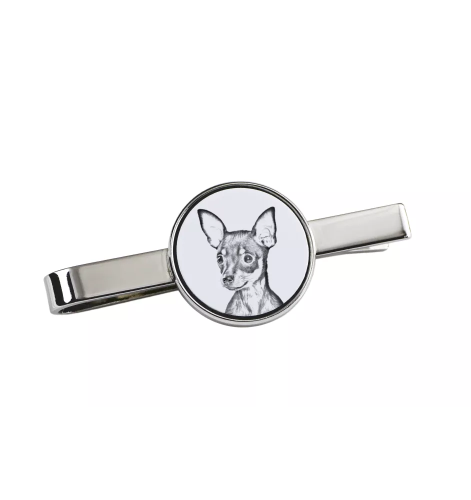 Petit chien russe, Toy Terrier Russe, Toychik, Toy-tchik - épingle à cravate avec chien, pince à cravate personnalisée, cadeau unique pour homme de la marque Art-Dog