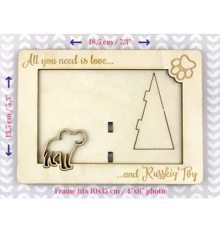 Russian Toy, Russkiy Toy, Russian Terrier, Moscow Toy Terrier - Photo frame, engraved wooden frame, a lovely gadget for the dog lover by Art-Dog