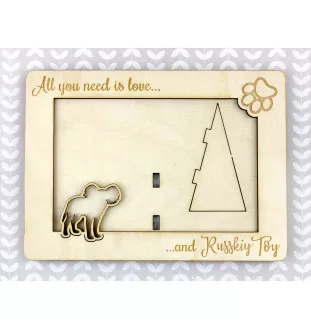 Russian Toy, Russkiy Toy, Russian Terrier, Moscow Toy Terrier - Photo frame, engraved wooden frame, a lovely gadget for the dog lover by Art-Dog