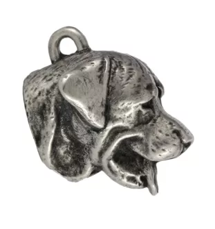 Rottweiler - Hundehalsband in Geschenkbox, versilbertes Medaillon für Hundefans, markanter Anhänger der Marke Art-Dog