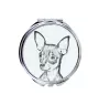 Petit chien russe, Toy Terrier Russe, Toychik, Toy-tchik - miroir de poche avec chien, miroir personnalisé pour sac à main, miroir compact avec impression de la marque Art-Dog