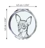 Petit chien russe, Toy Terrier Russe, Toychik, Toy-tchik - miroir de poche avec chien, miroir personnalisé pour sac à main, miroir compact avec impression de la marque Art-Dog