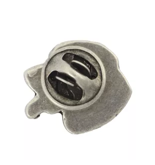 Rottweiler, Rott, Rottie II  - Silver-plated dog brooch, elegant pin, jacket lapel decoration by Art-Dog brand