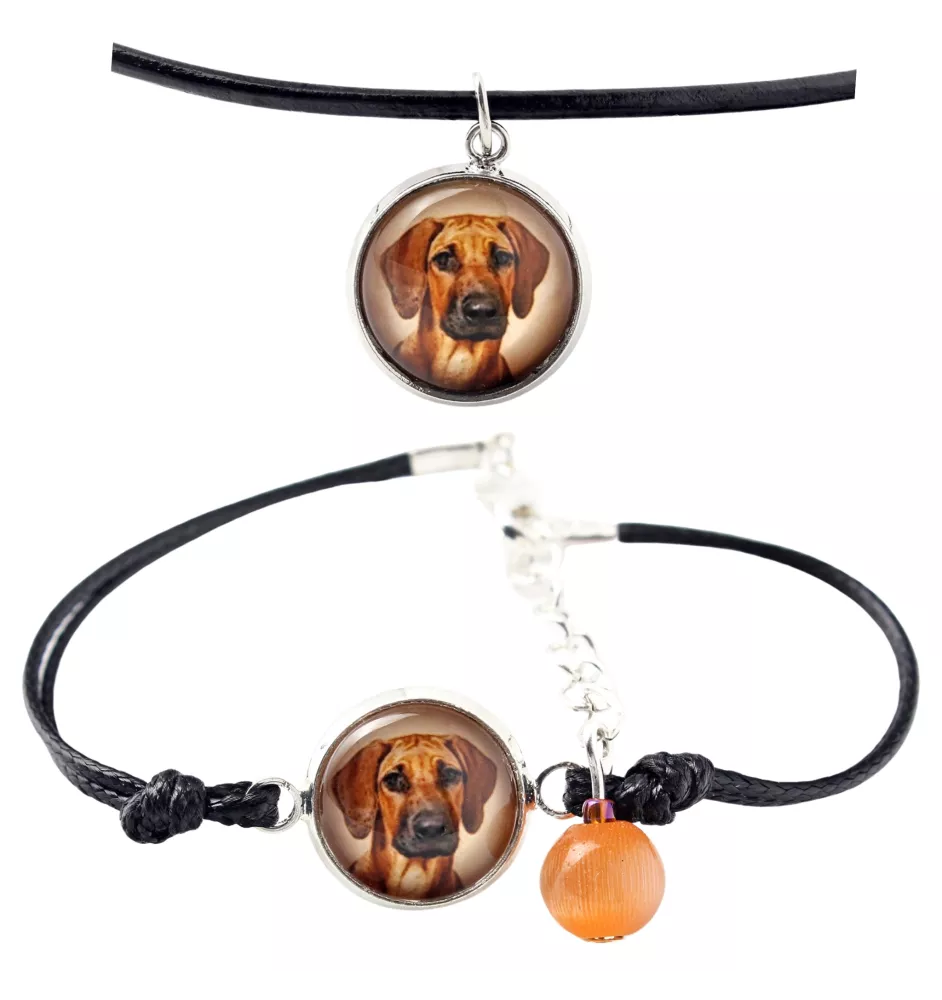 Rhodesian Ridgeback - Schmuckset mit Ihrem Foto, handgefertigtes Set, Armband und Halskette von Art.-Dog.
