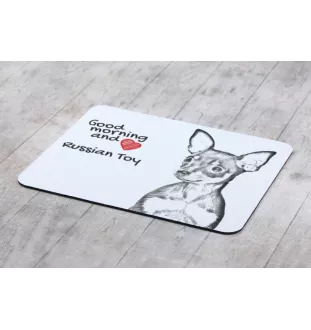 Russian Toy, Russkiy Toy, Russian Terrier, Moscow Toy Terrier - mouse pad with print, personalized dog-themed mouse pad, unique gadget for an office worker by Art-Dog brand