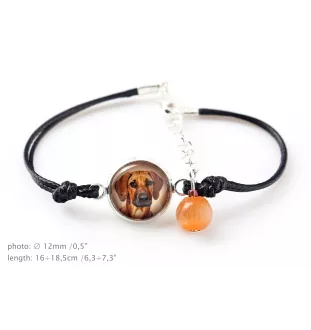 Chien de Rhodésie à crête dorsale, Rhodesian ridgeback - ensemble de bijoux avec votre photo, ensemble fait à la main, bracelet et collier de la marque Art.-Dog