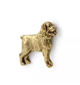 Rottweiler, Bouvier allemand - Broche de chien dans une boîte décorative, épingle élégante en plaqué or, épingle de veste de la marque Art-Dog