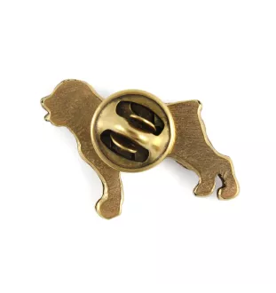 Rottweiler, Rott, Rottie - Dog brooch in decorative box, elegant gold-plated pin, Art-Dog brand jacket pin