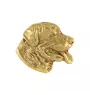 Rottweiler, Bouvier allemand II - Broche de chien dans une boîte décorative, épingle élégante en plaqué or, épingle de veste de la marque Art-Dog