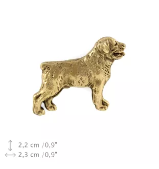Rottweiler - Vergoldete Brosche, eleganter Hundeschmuck, einzigartige Brosche der Marke Art-Dog