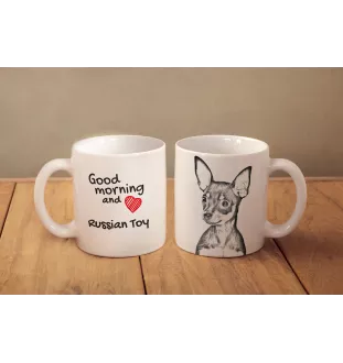 Russischer Toy, Russkiy Toy, Russischer Zwergspaniel - Tasse mit Hund, Tasse mit Bild, personalisiertes Geschenk der Marke Art-Dog