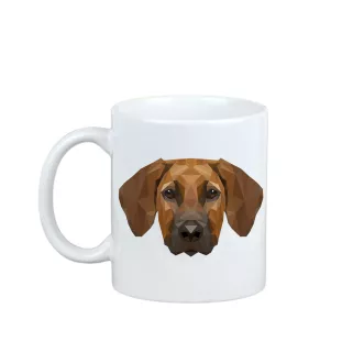 Chien de Rhodésie à crête dorsale, Rhodesian ridgeback - tasse avec une photo et un motif de chien géométrique Art-Dog
