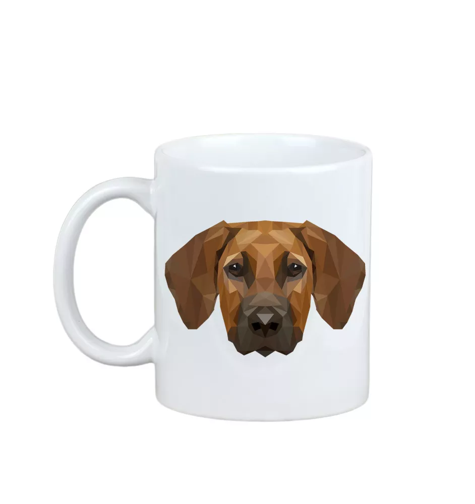Chien de Rhodésie à crête dorsale, Rhodesian ridgeback - tasse avec une photo et un motif de chien géométrique Art-Dog