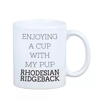 Chien de Rhodésie à crête dorsale, Rhodesian ridgeback - tasse avec une photo et un motif de chien géométrique Art-Dog