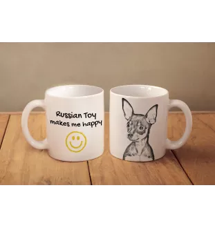 Petit chien russe, Toy Terrier Russe, Toychik, Toy-tchik - tasse avec chien, une tasse joyeuse pour les amoureux des chiens, un cadeau personnalisé de la marque Art-Dog