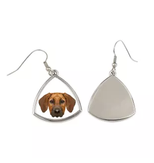 Rhodesian Ridgeback, African Lionhound, African Lion Dog - earrings with a picture and the inscription geometric dog Art-Dog