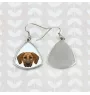 Rhodesian Ridgeback, African Lionhound, African Lion Dog - earrings with a picture and the inscription geometric dog Art-Dog