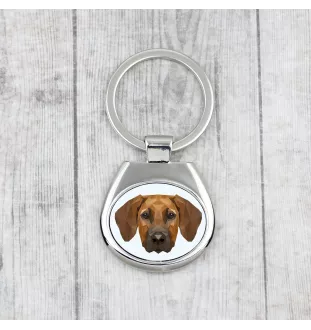 Rhodesian Ridgeback, African Lionhound, African Lion Dog - geometric keychain with a photo and the inscription Art-Dog