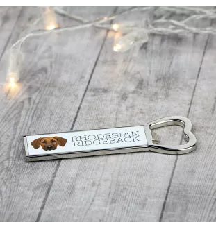 Chien de Rhodésie à crête dorsale, Rhodesian ridgeback - ouvre-bouteille avec une image et une inscription pour la bière Art-Dog